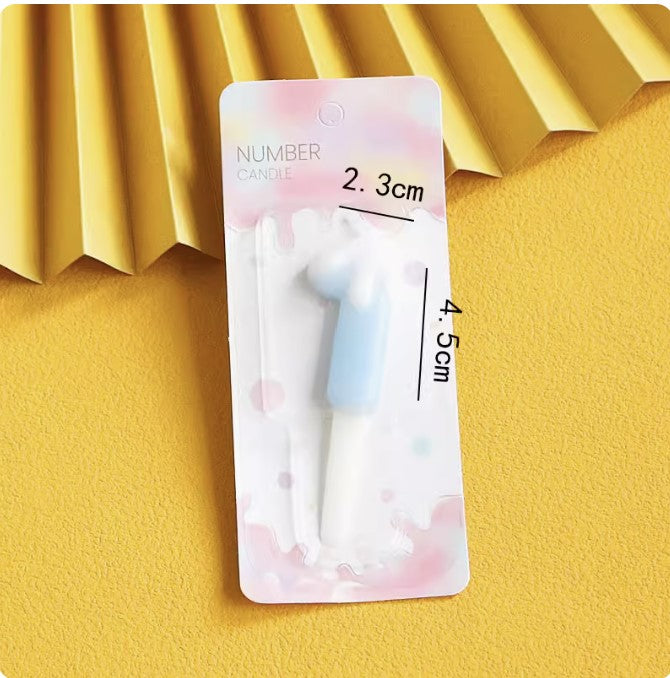 Popsicle Shape Macaron Color Number Candle