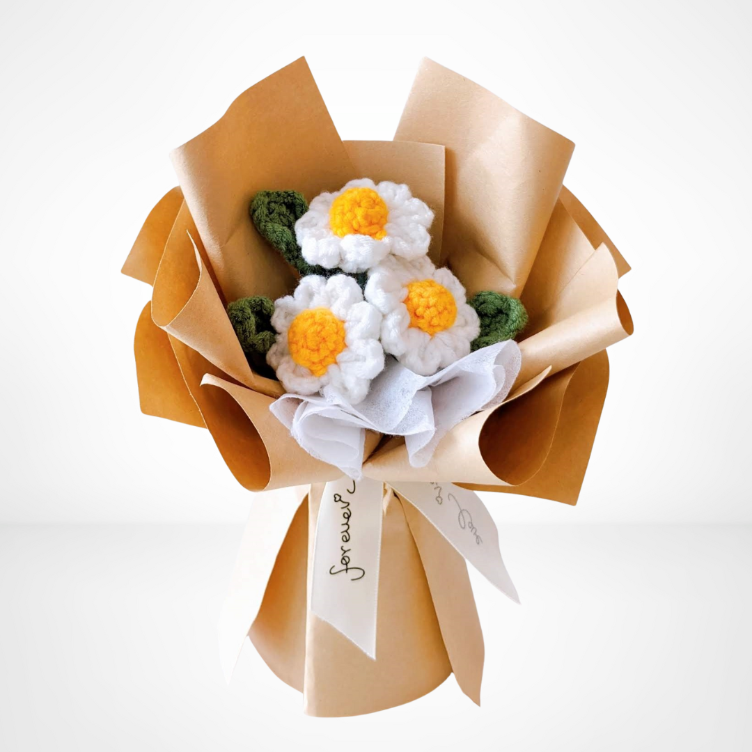 Charming Crochet Little Daisy Bouquet at Cakebar –