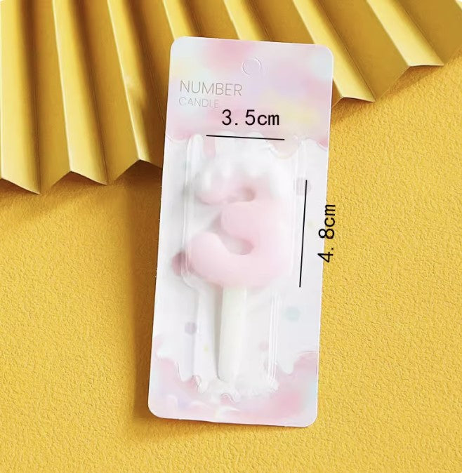 Popsicle Shape Macaron Color Number Candle