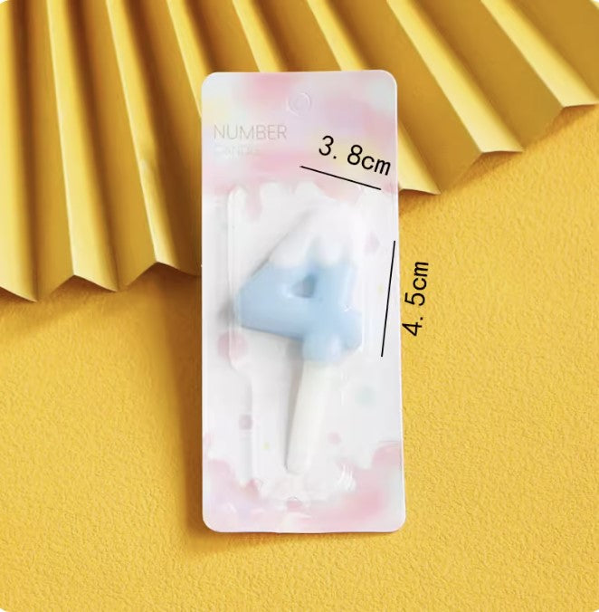 Popsicle Shape Macaron Color Number Candle