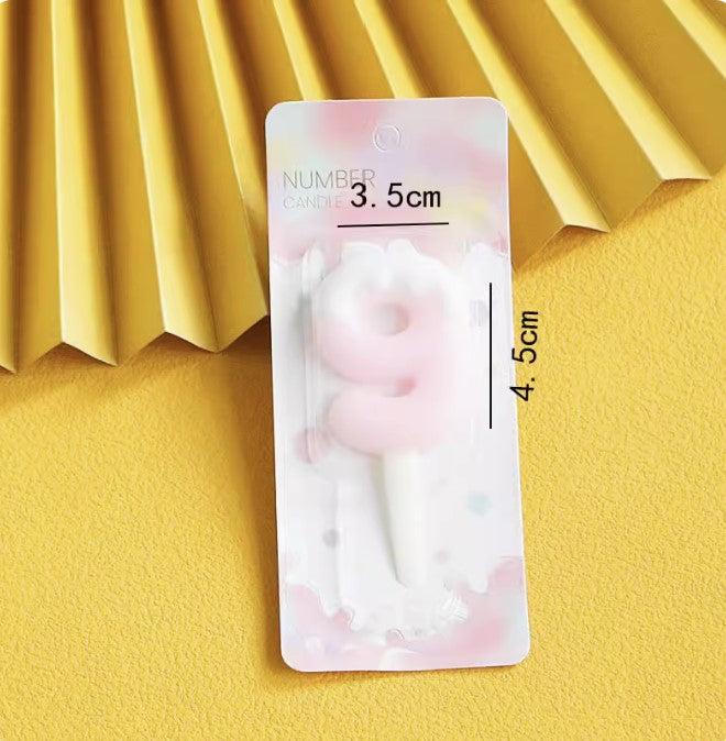 Popsicle Shape Macaron Color Number Candle