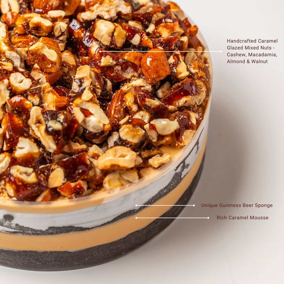 Caramel Mixed Nuts Beer Cake