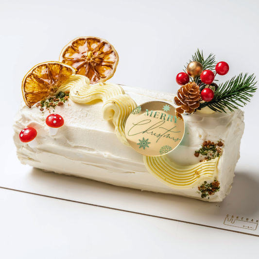 Snow Apple Log Cake