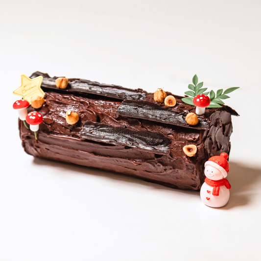 Chocolate Hazelnut Log Cake