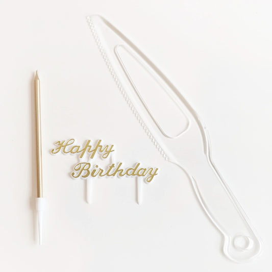 Happy Birthday Candle Topper Set