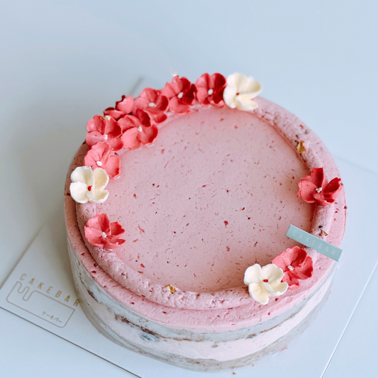 Mother's Day Edition | Strawberry Lady Grey Tea Cake with Crochet Flower Bouquet