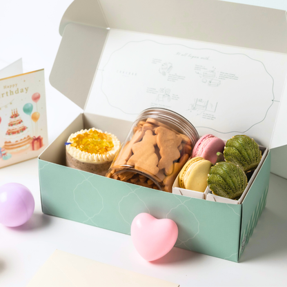 Mix & Match Dessert Box | Single Cake, Cookie, Petite Cake, Macaron