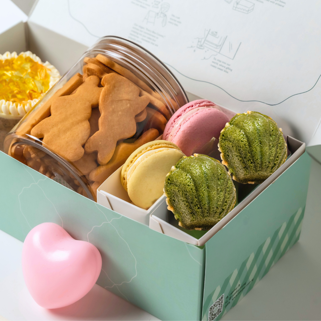 Mix & Match Dessert Box | Single Cake, Cookie, Petite Cake, Macaron