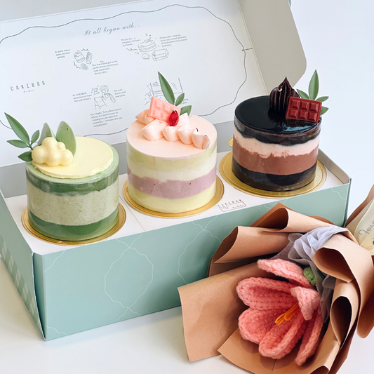 Mix 3 Single Cake Box with Tulip