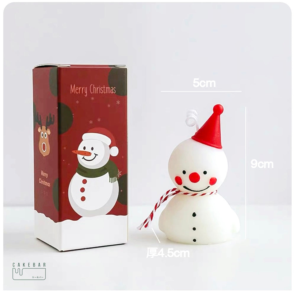 Christmas Snowman Candles Scented
