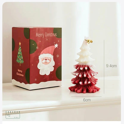 Red Christmas Tree Candles Scented