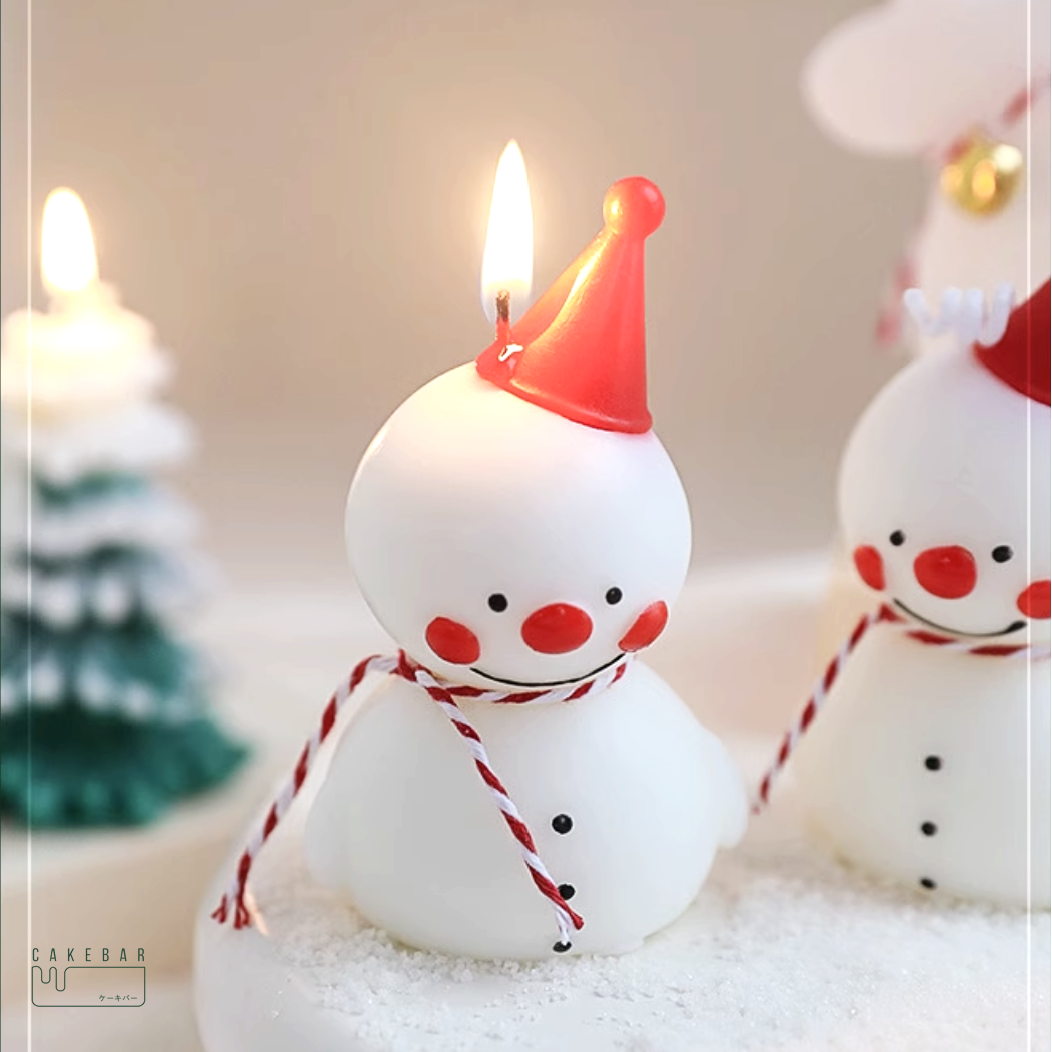 Christmas Snowman Candles Scented