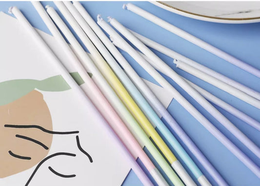 Rainbow Radiance Birthday Candle Long (6pcs/pack) - $8.00