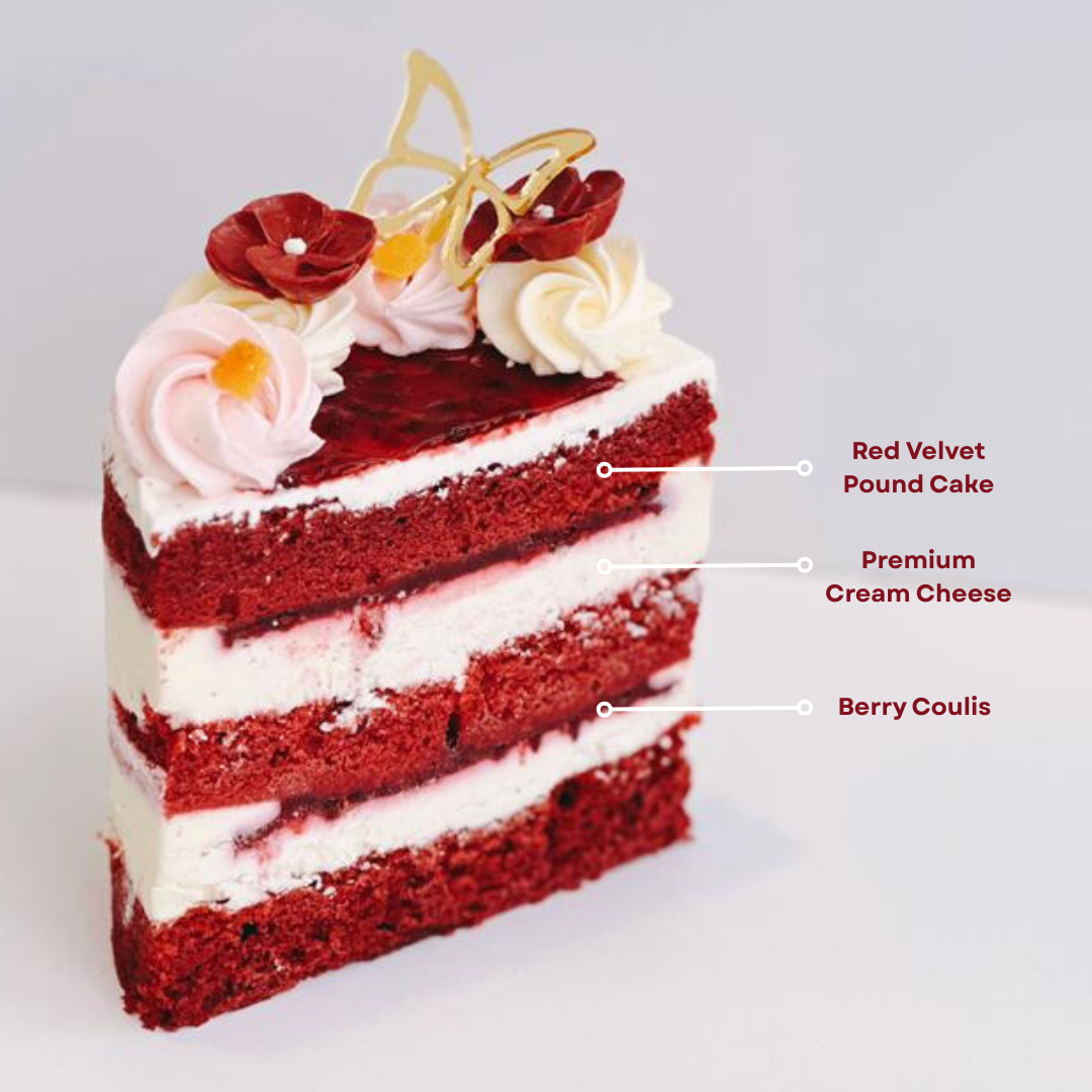 Plushie Bear with Red Velvet Cake (Set)