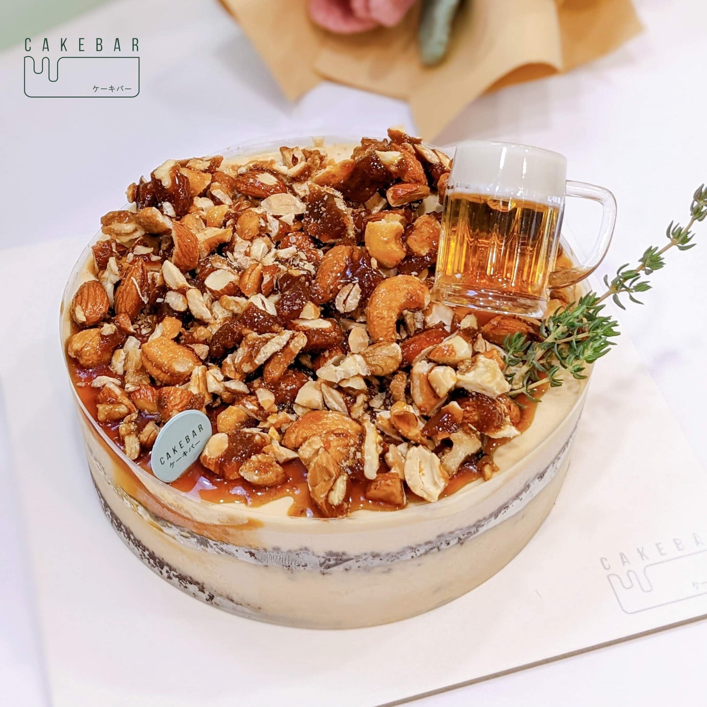 Caramel Mixed Nuts Beer Cake