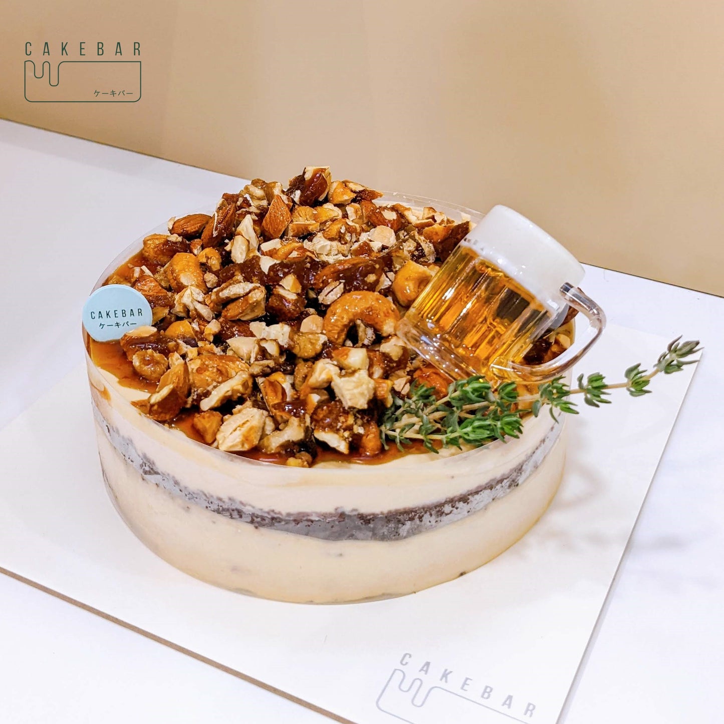 Caramel Mixed Nuts Beer Cake