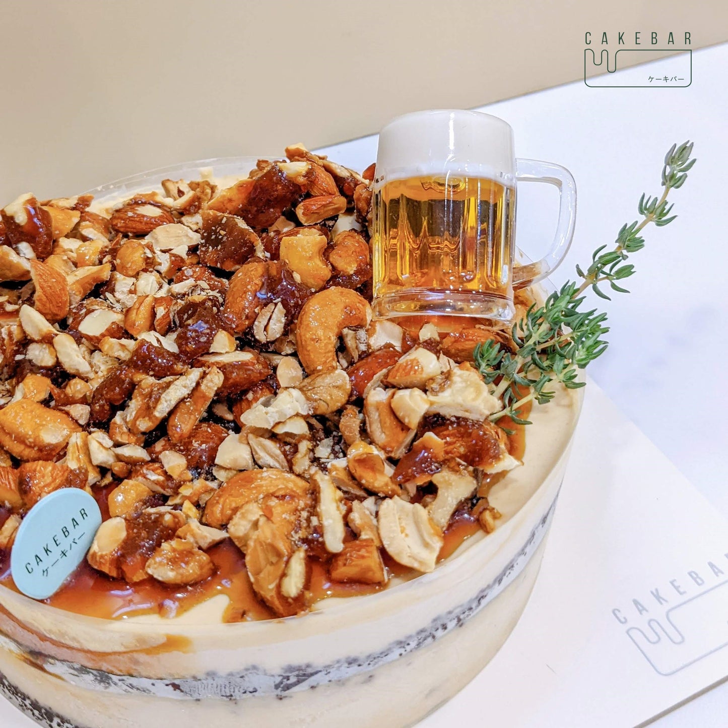 Caramel Mixed Nuts Beer Cake