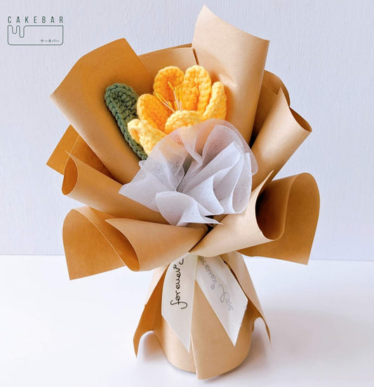 Crochet Tulip Bouquet (Random Color)