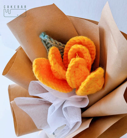 Crochet Tulip Bouquet (Random Color) - $23.00