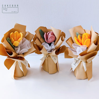 Crochet Tulip Bouquet (Random Color) - $23.00