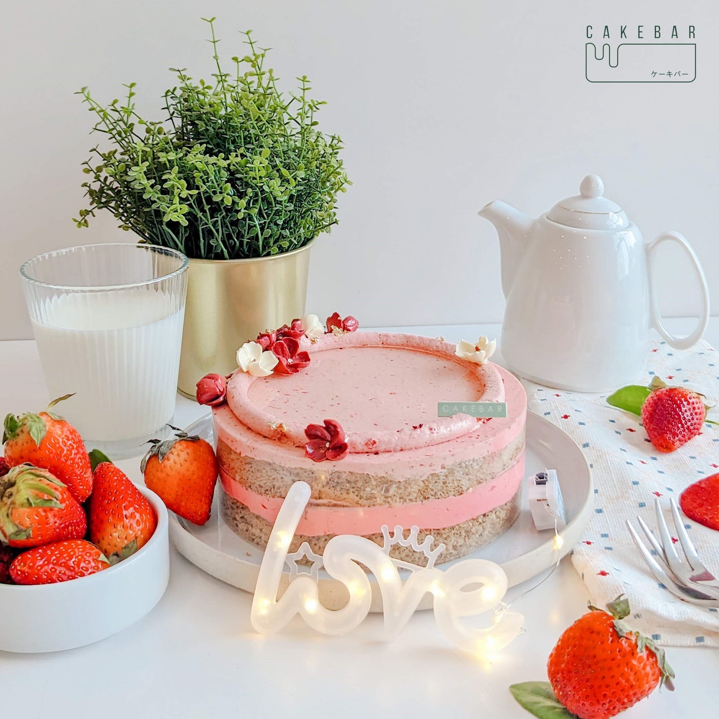 Strawberry Lady Grey Tea Cake